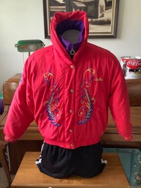 Vintage 80s Womens ELLESSE Ski JACKET Coat SIZE 44 Winter Parka RARE Unisex